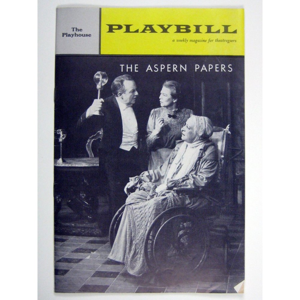 Aspern Papers Playbill March 1962 Maurice Evans Wendy Francoise Rosay Playhouse
